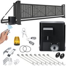 Hengda Motorisation connectée pour portail coulissant 600Kg.Moteur IP44 avec 2 Télécommandes (280W).Motorisation Portail Coulissant