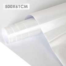 Papier décoratif adhésif autocollant Film vinyle pour Meuble Mur Cuisine - 500cmx61cm Blanc - Hengda