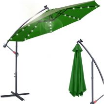 Hengda - swanew Sombrilla con led, sombrilla de jardín con 8 puntales, sombrilla basculante, sombrilla de terraza para jardín, playa, piscina y