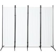 Paravent Sichtschutzwand Raumteiler Stellwand Raumteiler Trennwand Sichtschutz 4 teilig Beige - Hengda