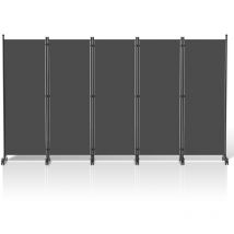 Hengda Paravent avec roulettes séparateur de pièce Cloison Paravent écran de confidentialité Écran pour Jardin Anthracite 284x181 cm