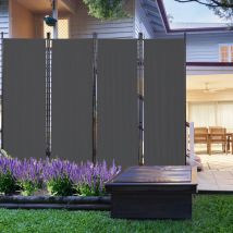 Paravent Paravants & Séparateurs de pièce Mur espagnol Chambre Séparateur de pièce Outdoor Séparateur de pièce 4 fois Anthracite - Hengda