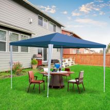 Hengda - Pavillon 3x3m Tente de réception Protection solaire pe Durable Tente de plage avec franges