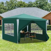 SWANEW Pavillon Hochzeiten – Festliches Gartenzelt aus Stahlkonstruktion, ideal für Hochzeiten Grün 3x3m
