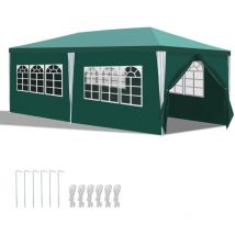 Swanew Pavillon Seitenteile Camping Partyzelt Festzelt Stabilitat Partyzelte 3x6m Grün