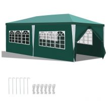 Hengda - vingo Pavillon Seitenteile Camping Partyzelt Festzelt Stabilitat Partyzelte 3x6m Grün