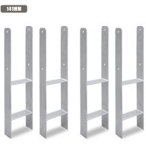 Swanew Pfostenanker Bodenhülse Stützenfuß Stütze Pfostenträger 141mm 4 Stück