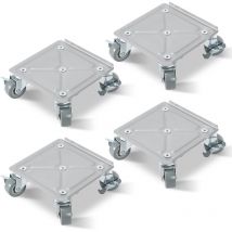 Hengda plateau Roulant 4pcs Lève-meubles acier Charge max 500 kg Planche à roulettes Transporteur de meubles pour tous les sols Aide au transport