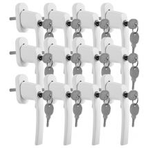 Poignées de fenêtre Poignée de fenêtre alliage d'aluminium Compatible avec les fenêtres communes et les portes de balcon blanc 12X