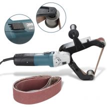 Ponceuse à bande pour tubes Ponceuse de Tubes Professionnelle 1300 w 220V Pipe Ponceuse a Bande set d'accessoires Abrasives 40 x 760 mm - Hengda