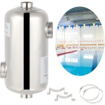 SWANEW Poolheizung Schwimmbadheizer Schwimmbad Edelstahl Wärmetauscher 28KW