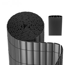 Swanew pvc canisse para jardín balcón terraza Balcón cortavientos valla Balcón persianas Gris 90 x 900cm