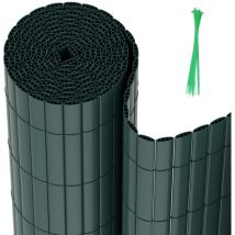 Randaco - swanew pvc canisse para jardín balcón valla cortavientos Privacidad con abrazadera de cable Verde 90 x 700cm