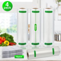 Hengda Rotoli sottovuoto 4 pezzi - sacchetti sottovuoto. rotolo di pellicola 20 x 600 cm pellicola sottovuoto sottovuoto sottovuoto