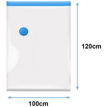 VINGO Sacs de Rangement Sous Vide, Lot de 10 Housses de Rangement Sous Vide Manuelle pour Vêtements, Couettes, Literie 100x120cm