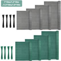 Schermo privacy rinforzato verde 150g/m2 1.8x20m Grigio - Hengda