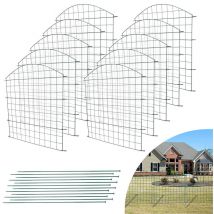 Hengda Set di recinzione per laghetto Recinzione per laghetto Giardino Rete metallica Recinzione Cancello Recinzione per animali Arco superiore 10X