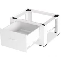 Hengda Socle de machine à laver Blanc Socle pour machine à laver avec tiroir.Antidérapant.jusqu'à 150 kg