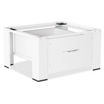 Socle de machine à laver Socle pour machine à laver avec tiroir.jusqu'à 150 kg Blanc62.5x54.5x32.5cm - Hengda