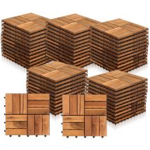 Randaco - swanew Suelo exterior jardin baldosas terraza exterior Acacia 30 x 30 cm 5 m2 para jardín. balcón