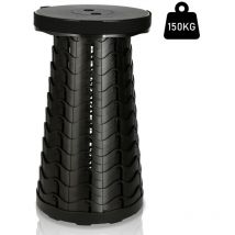Hengda - swanew Tabouret télescopique portable, max 250KG,Tabouret Pliant Portable pour Les Voyages, Camping 45x26CM Noir