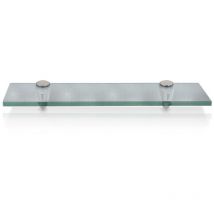 Tagère murale en verre.Tablette en verre de salle de bain 60x10x0.8 cm Givré - Hengda
