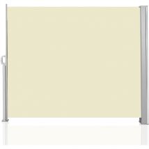 Tenda laterale retrattile Tenda laterale del patio all'aperto Protezione della privacy Estensibile Resistente 160x300cm beige - Hengda