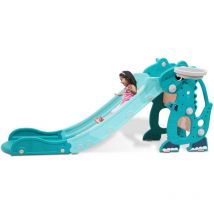 Hengda Toboggan pour enfants Anneau à lancer Toboggan de jardin extérieur 4 en 1 Toboggan à vagues Slide