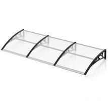 Hengda - Toldo para puerta marquesina anti uv transparente 100x300CM