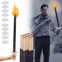 Hengda Torche jardin Torches 42cm cœur de flamme Torches de cire pour enfants Temps de combustion 45 min 25x