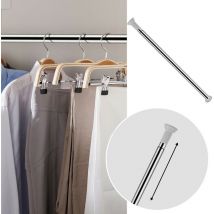 Tringle à rideau de douche Barre télescopique en acier inoxydable Barre de serrage Barre de rideau de douche Sans perçage 70-120cm - Hengda