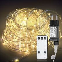 Tube lumineux led avec télécommande Extérieur/Intérieur Tube lumineux Intérieur Chaîne lumineuse—Jaune—20m - Hengda