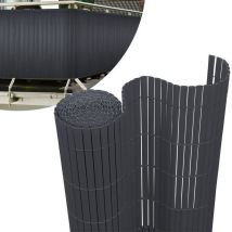 Tubiaz Canisse en pvc, Paravent de Jardin, Piscines, Palissade en pvc Résistant aux uv Gris 120 x 500cm - Hengda
