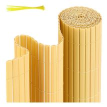 Hengda Tubiaz Canisse PVC Brise Vue, Paravent de Jardin, Piscines, Balcon Terrasse, Palissade en PVC Résistant aux UV, Intempéries, Beige 160 x 300 cm