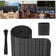 Tubiaz Canisse pvc pour jardin balcon terrasse Balcon clôture brise-vent Stores Balcon Gris 180 x 900cm - Hengda