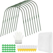 Tunnel vegetale in acciaio inox anello da serra per rete da giardino, picchetti da giardino per piante 3x10m - Hengda