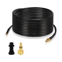 Hengda - Tuyau pour nettoyeur haute pression Tuyau déboucheur flexible noir Nettoyage de 10m