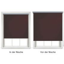 Verdunkelungsrollo Klemmfix ohne Bohren 100% Polyester 40cm x 160cm Braun Verdunklungsrollo Fensterrollo Rollo Seitenzugrollo Klemmrollo für Fenster