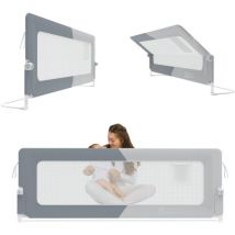 180cm Barrière de sécurité pliable 180 degrés pivotante Barrière de sécurité pour jeunes enfants filet aéré, réglable en hauteur Barrière de sécurité