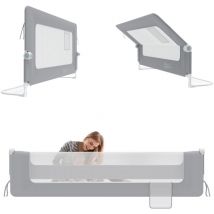 200cm Barrière de sécurité pliable 180 degrés pivotante Barrière de sécurité pour jeunes enfants filet aéré, réglable en hauteur Barrière de sécurité
