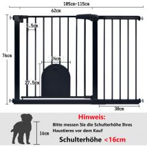 HENGMEI Barrière de protection de porte, sans perçage, pour enfants, bébés, chiens et chats, fermeture automatique à 180°, ouverture
