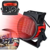 Radiateur soufflant 2000W Chauffage électrique en céramique, avec protection contre la Surchauffe et Chauffage Rapide, pour Maison Garage etc Hengmei