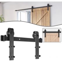 Hengmei - Garniture de porte coulissante Ferrure pour Système pour Portes Coulissantes avec rail de roulement Ensemble complet 200cm