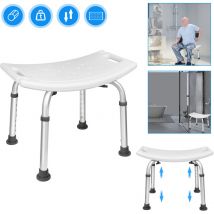 Sedile per doccia Sgabello da bagno in alluminio regolabile in altezza Sgabello da doccia Supporto Sedile da bagno da doccia per assistenza