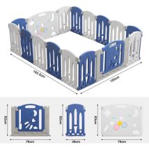 Hengmei - Parc pour bébé Parc pour bébé avec porte et planche à jouets Centre d'activités de sécurité Clôture pliable pour bébé Barrière de
