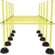 Set di griglie per l'agilità Set di pali per il salto Set di ostacoli Aiuto per l'allenamento per il percorso a ostacoli e i pali (giallo) Hengmei