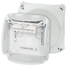 Hensel Kabelabzweigkasten DK 0604 G – 130 mm x 130 mm x 77 mm – IP66 – 5-polig – halogenfrei – grau