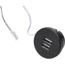 Usb Doppelsteckdose 24V schwarz 15W - Hera