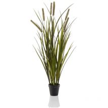 Herbe de quenouilles artificielle 85 cm en pot Emerald