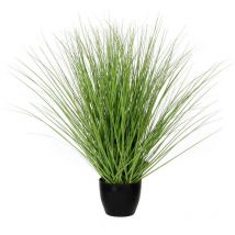 Mica Decorations - Herbe Pvc Vert En Pot Plastique 11,5x50cm
